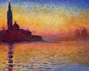 克劳德莫奈 - San Giorgio Maggiore by Twilight